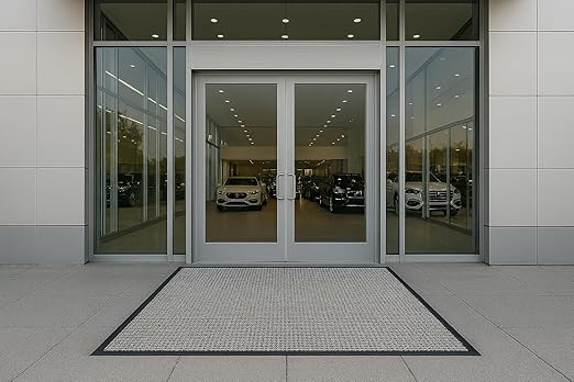Guardian WaterGuard Indoor/Outdoor Wiper Scraper Floor Mat, Rubber/Nylon, 3'x4', Grey