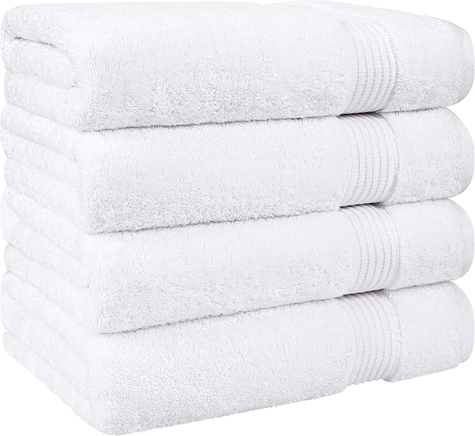 Cotton Paradise Turkish Towel Set, Soft Absorbent Quick Dry, 4 Piece Bath Towel - Image 5