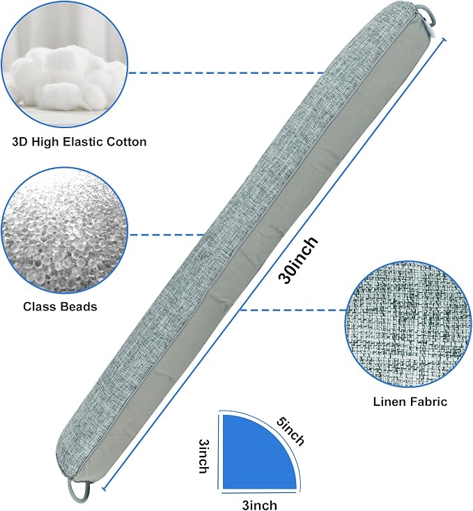 NABOWAN Weighted Door Draft Stopper — Triangular Under-Door Gap Filler - Image 2
