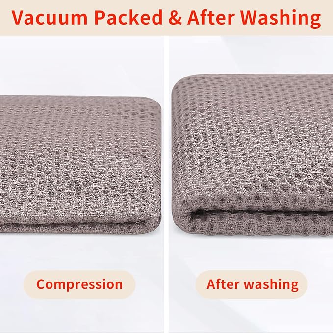 Homaxy 100% Cotton Waffle Weave Kitchen Dish Cloths 18-Pack, Mixed Color | 12 x - Image 7