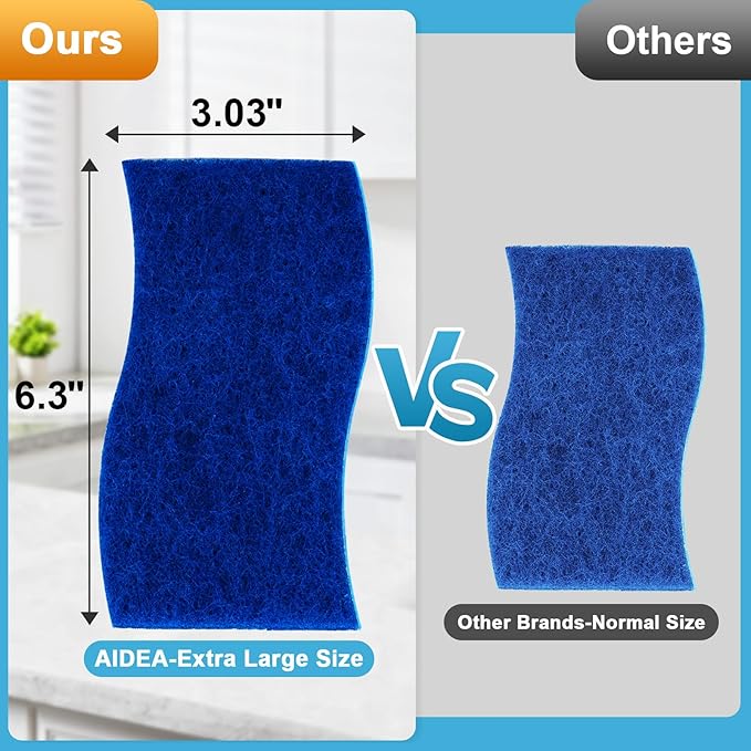 AIDEA XL Sponges Kitchen 12Count, Non-Scratch Scrub Sponges - Image 2