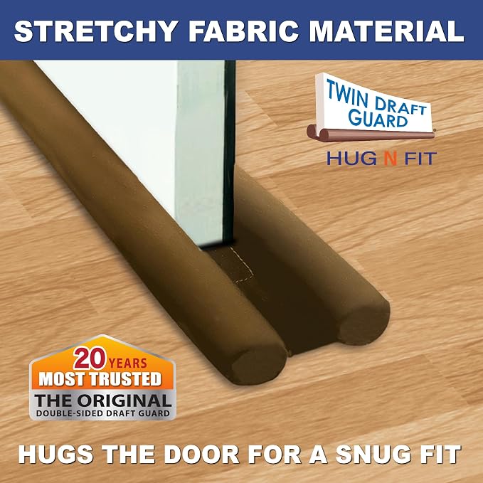 Twin Draft Guard Hug N Fit, Original Dual Draft Stopper Instantly Blocks Air - Image 3