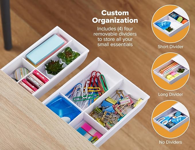 Bostitch Konnect Under Desk Drawer, Self-Adhesive Slide Out Storage Organizer - Image 2