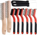 Wire Brush Set for Cleaning, 10-Piece Wire Brush for Rust Paint Removal by Yodamiack