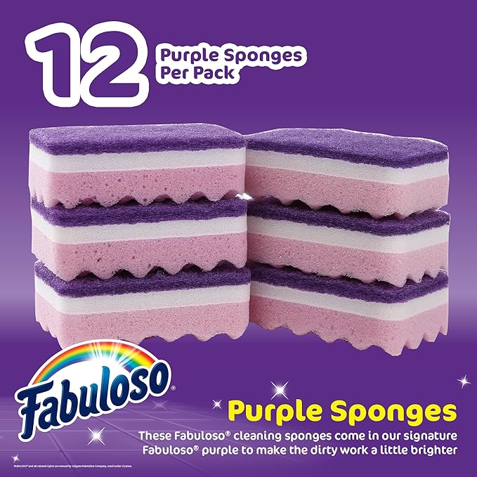 Fabuloso Scratch-Free Kitchen Dish Sponges, safe on nonstick cookware - Image 2