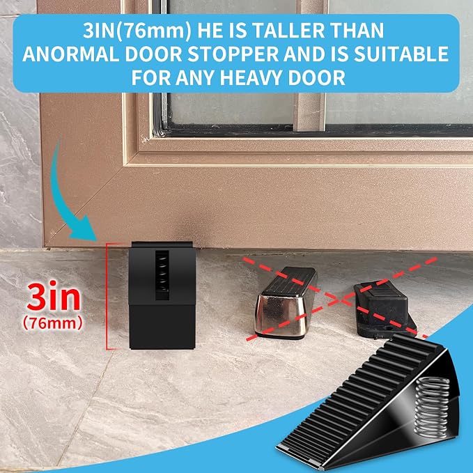 AIMAXINKE Door Stoppers for Bottom of Door-Large Heavy Duty Door Stop Wedge | - Image 4