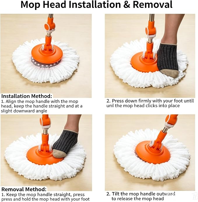 4-Pack Spin Mop Refills, Microfiber - Image 5