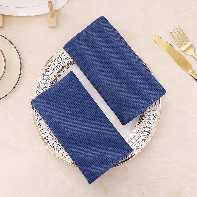 Homaxy 100% Cotton Waffle Weave Dish Cloths, 24 Pack - Image 8