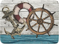 Nautical Anchor Dish Drying Mat 18x24 inch Coastal Boat Fast Dry Microfiber by Giwawa