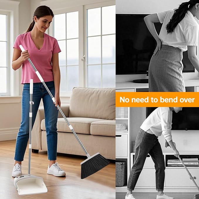 Broom with Dustpan Combo Set, Hand Broom and Dustpan Set - Image 8