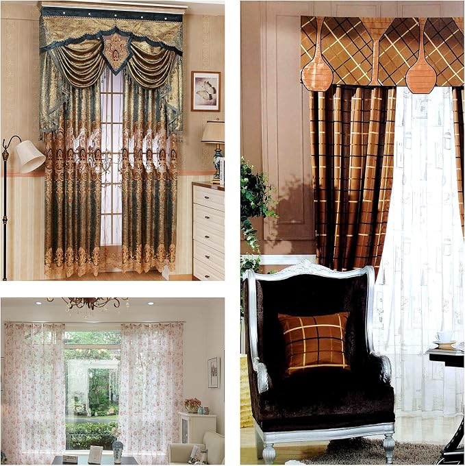 60 Pcs Metal Drapery Rings & Curtain Hooks, 30 mm Internal Diameter Hanging - Image 6