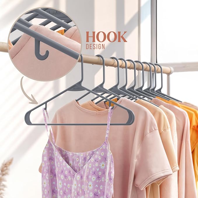 Plastic Hangers 20 Pack Grey - Image 5