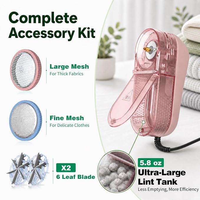 Fabric Shaver for Clothing and Furniture, 40W Commercial Corded Lint Remover - Image 8