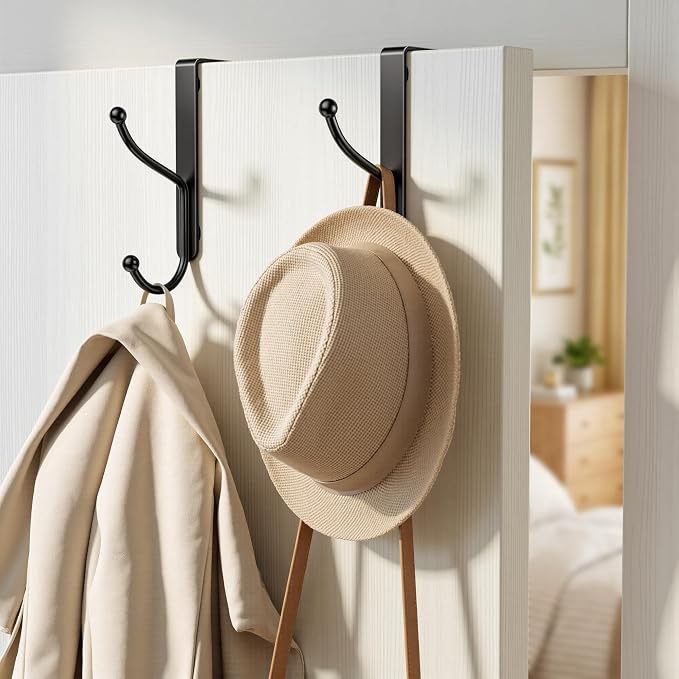 niffgaff Over Door Hook 2-Pack, Heavy Duty Door Hanger, Fits Interior Doors 1.4 - Image 2