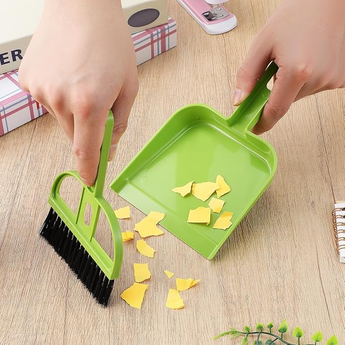 Healifty 12 Pack Mini Broom and Dustpan Set - Image 5