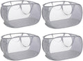 4 Pack Collapsible Laundry Baskets, Foldable Laundry Basket by Bemkoo