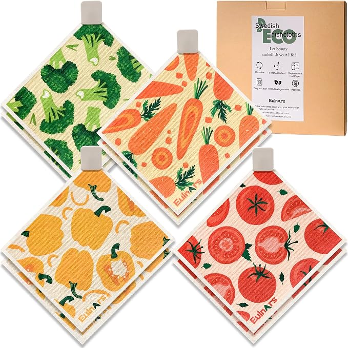 Eulnars Reusable Paper Towels, Swedish Dishcloths by Eulnars