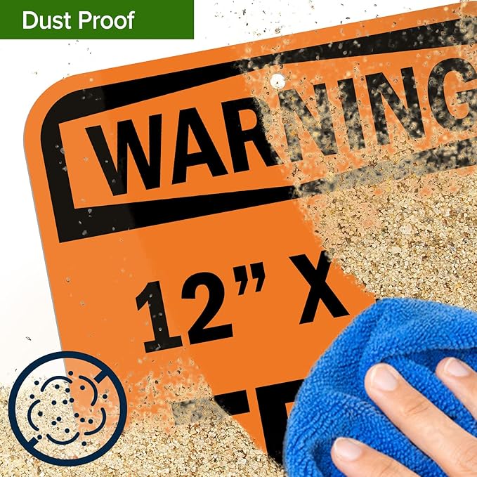 Custom Warning Sign, OSHA Sign, 12x16 Inches, Post Holes, Rust Free .040 Aluminum, Fade Resistant, Indoor/Outdoor Use, Made in USA by My Sign Center
