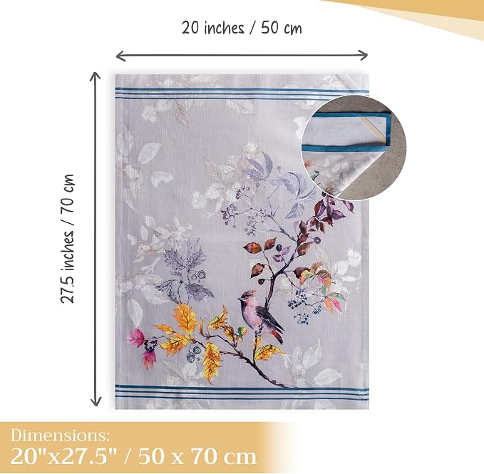 Maison d' Hermine Kitchen Towels Set of 3 Reusable 100% Cotton 27.50" x 20" - Image 4