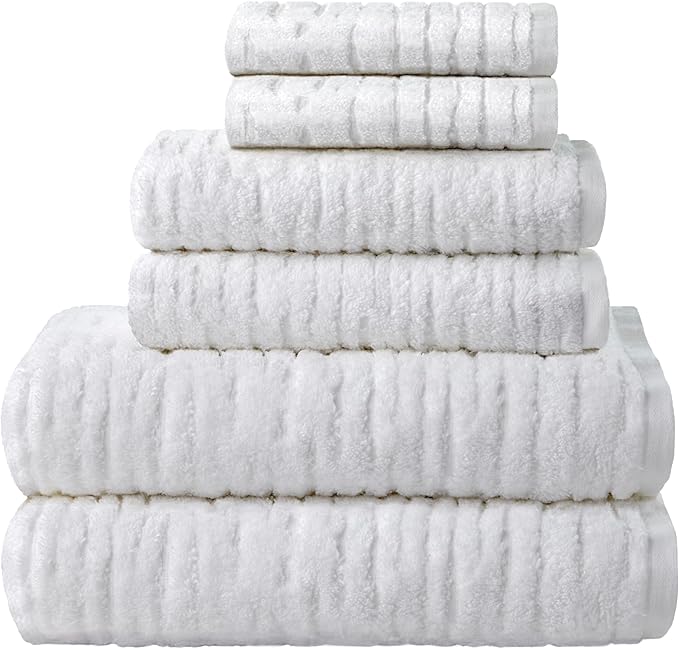 SKL Home CloudSoft Bath Towel Set, 100% Cotton Luxury, 2 hand towels, 2 by SKLHomebySaturdayKnightLtd
