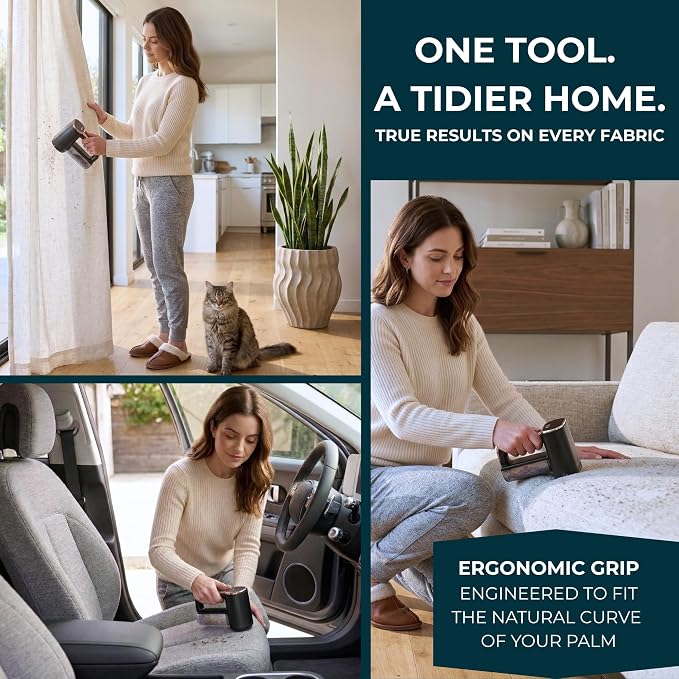 True & Tidy Dual Head Fabric Shaver & Couch Fuzz Remover, Type-C Chargeable - Image 6