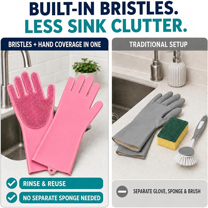 Silicone Dishwashing Gloves - Image 6