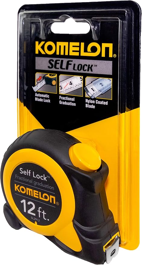 Komelon SL2912; 12' x 5/8" Self-Lock Speed Mark Tape Measure - Image 2