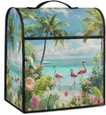 Kitchen Aid Mixer Cover Summer Flamingo Beach Flowers Stand Mixer Cover Compatible with 6-8 Quarts Stand Mixers, Dust Covers with Zipper Pocket Foldable Washable Kitchen Aid Organizer Bag