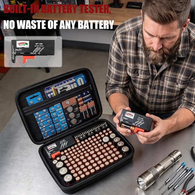 Comecase Battery Organizer Storage Case - Image 4