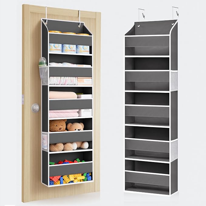 ULG 1 Pack Over Door Organizer Hanging Storage Dark Gray by ULG