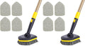 Yocada Tub Tile Scrubber Brush 2 in 1 Cleaning Brush 4*Scouring Pads 58.2" by Yocada