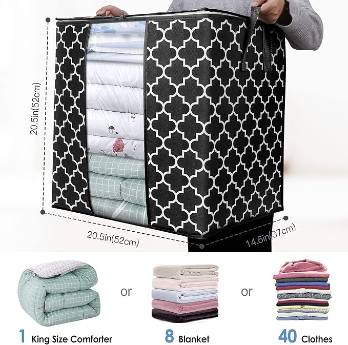 Storage Bags 6 Pack 100L Clothes Organization and Storage Containers | Large - Image 2