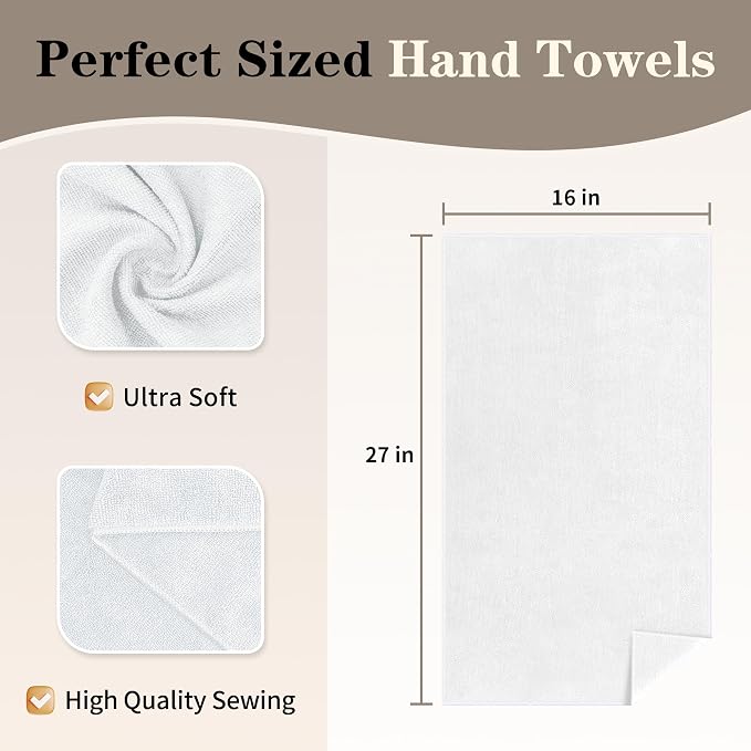 Salon Towels 12 Pack, Quick Dry Gym Towels, Spa Face Towel, Absorbent - Image 2