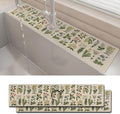 2PCS 24" X 5.5" Kitchen Sink Splash Guard Faucet Mat Floral Super Absorbent by Unknown
