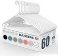Plastic Hangers 50 Pack – Made in The USA – 6lb Capacity Standard Clothes by NeatiesHangers