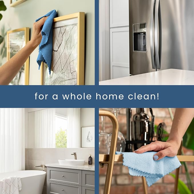 S&T INC. Microfiber Cleaning Cloth, 50 Pack, 11.8" x 11.8", Edgeless Cleaning - Image 6