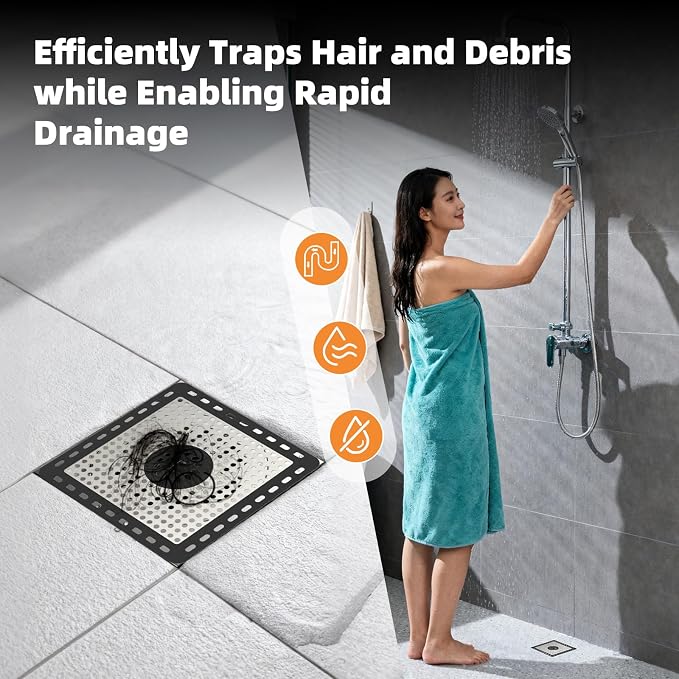 Hibbent Upgraded Shower Drain Hair Catcher, Shower Cover - Image 9