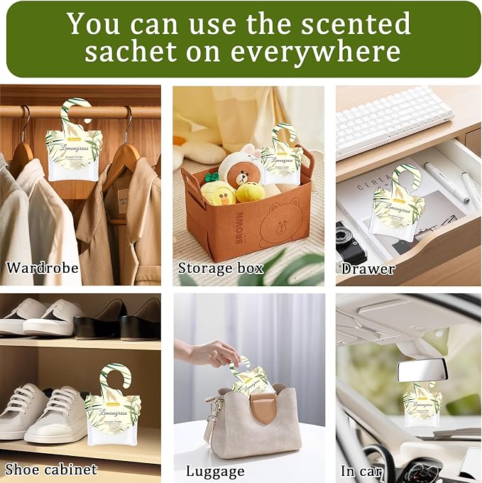 15 Packs Lemongrass Scented Sachets - Image 2