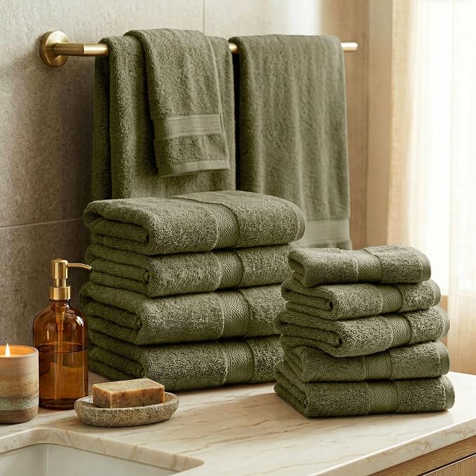 SUPERIOR Madeline Plush Egyptian Cotton 12-Piece Towel Set - Image 2