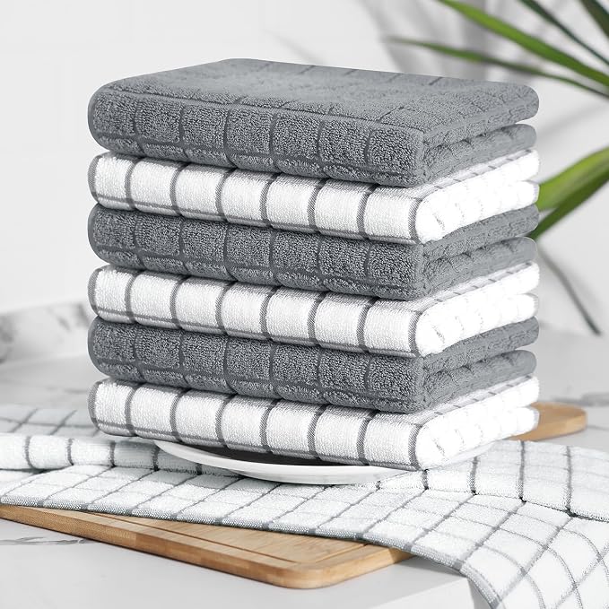 Homaxy Large Premium Cotton Kitchen Towels 16"x 28", 6 Pack - Image 8