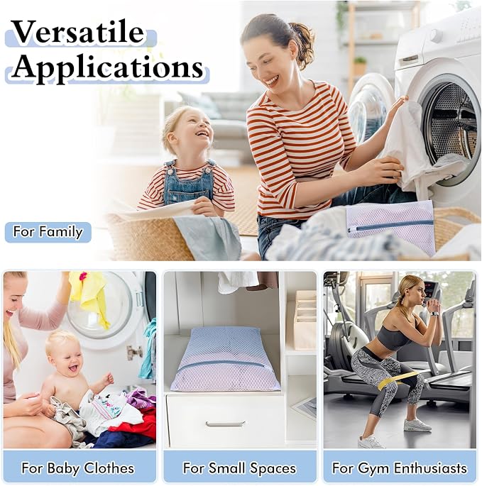Durable Mesh Laundry Bags 5-Pack Delicates Protector - Image 7