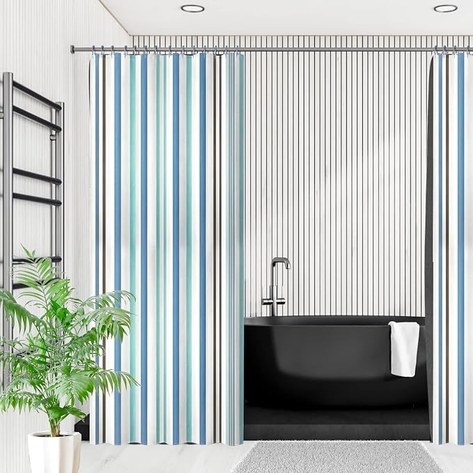 Shower Curtain Hooks, Stainless Steel Shower Curtain Hangers, Double Hook - Image 7