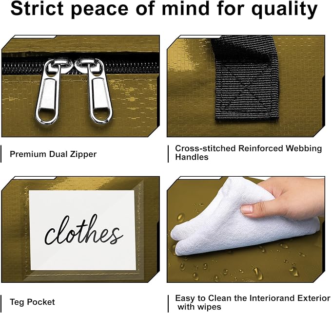 Moving Bags Heavy Duty for Packing and Storage, Large Capacity Zippered Tote - Image 3