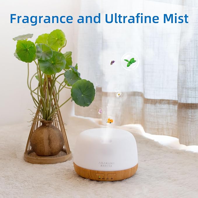 ASAKUKI Essential Oil Diffuser, 300ml Aromatherapy Oil Humidifier | Ultrasonic - Image 7