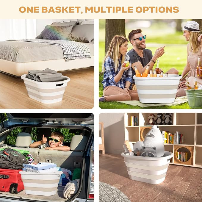 OOAMBB 43L Collapsible Plastic Laundry Baskets - Image 4