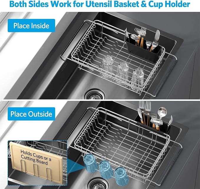 Delamu Over The Sink Dish Drying Rack - Image 9