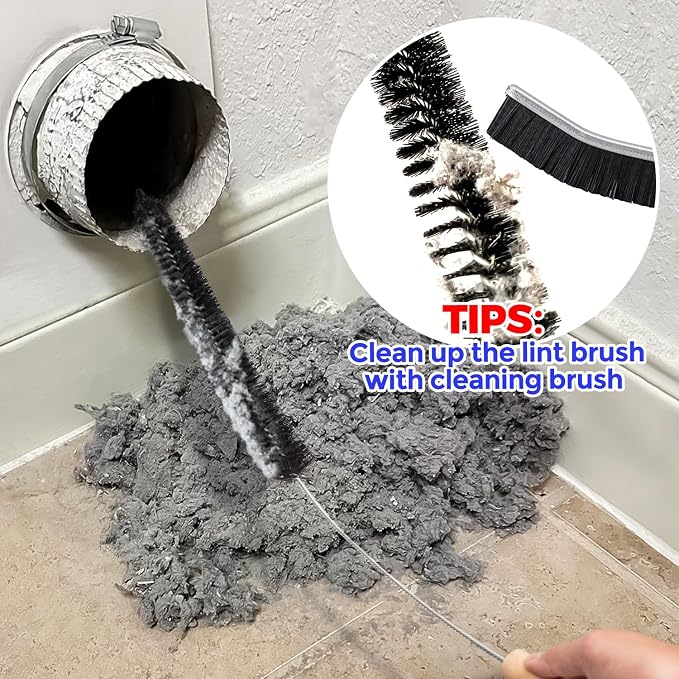 Holikme Dryer Vent Cleaner Kit 3 Pack – Crevice & 2 Lint Brushes | Flexible - Image 4