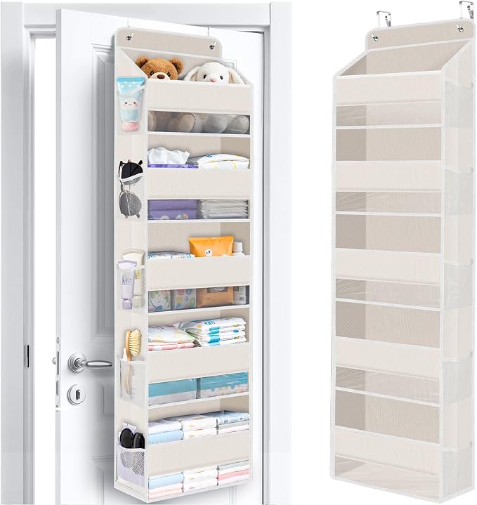 Over The Door Organizer Storage behind Door Hanging Organizer by WiseLife