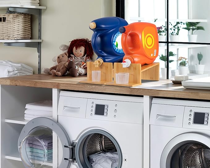 MyLifeUNIT Laundry Detergent Dispenser, 2 Pack Wooden Laundry Detergent Holder - Image 8