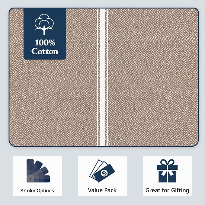LANE LINEN Dish Towels for Kitchen Drying 100% Cotton Absorbent 6 Pack - Image 6